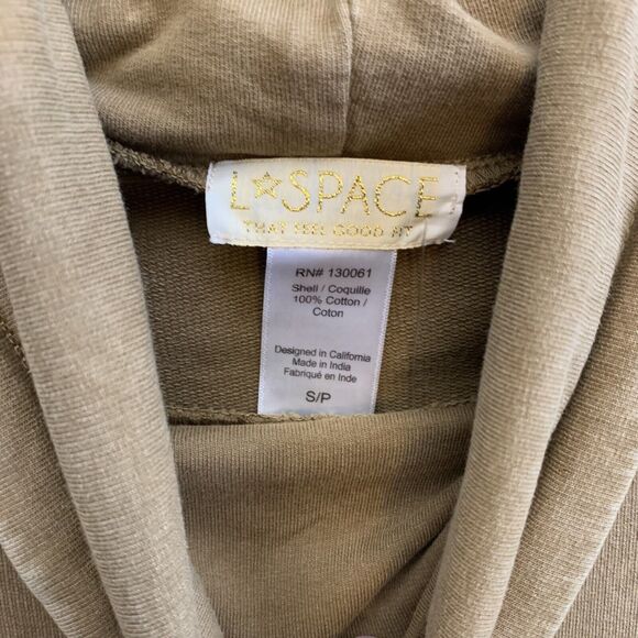 L*Space Daphne Dress Moss Tan Long Sleeve Pullover Sweatshirt Size Small NWT - Picture 5 of 6